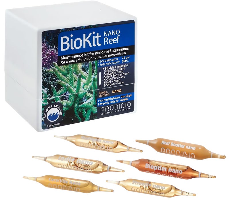 Prodibio Bio Reef Kit Nano, Saltwater Maintenance, 30/ 1mL nano vial, up to 30 gal - Image 2